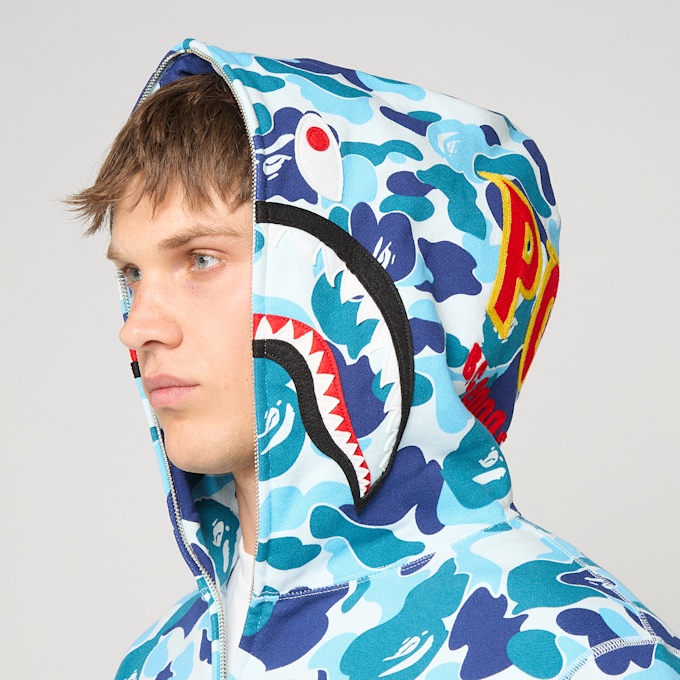 A Bathing Ape ABC Camo 2nd Shark Full Zip Hoodie blau 99556 4