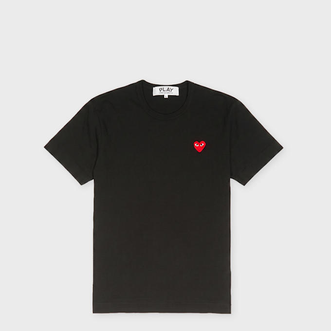 Comme des Garcons Play T-Shirt Red Heart Logo schwarz 99982 1