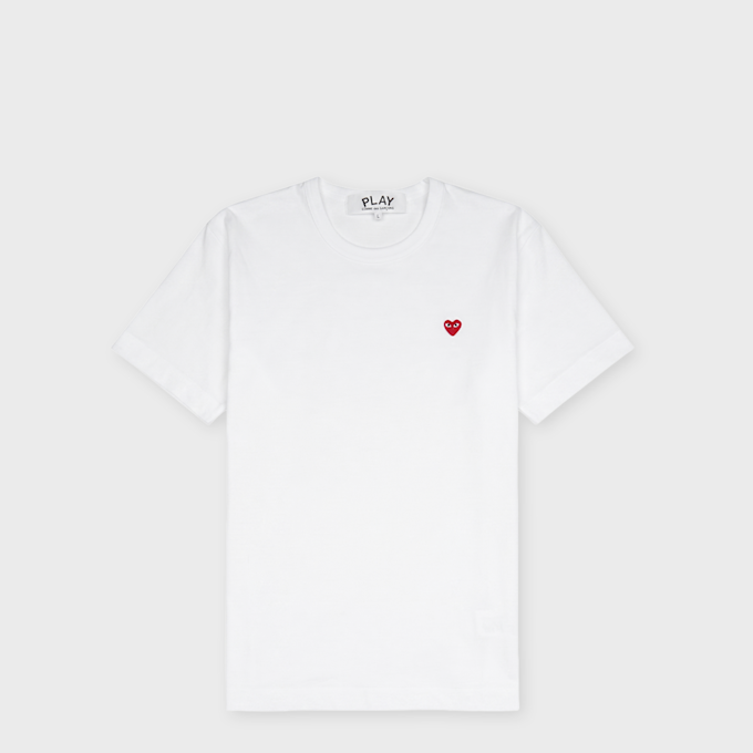 Comme des Garcons Play T-Shirt Mini Red Heart Logo white 99981 1