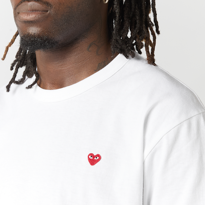 Comme des Garcons Play T-Shirt Mini Red Heart Logo white 99981 3