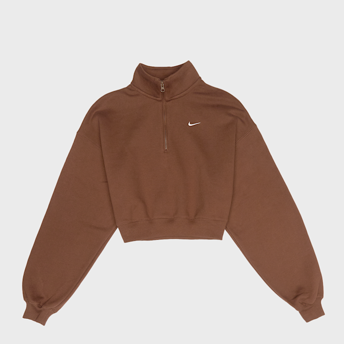 Nike Wmns Studio Fleece Crop Pullover braun 101183 1