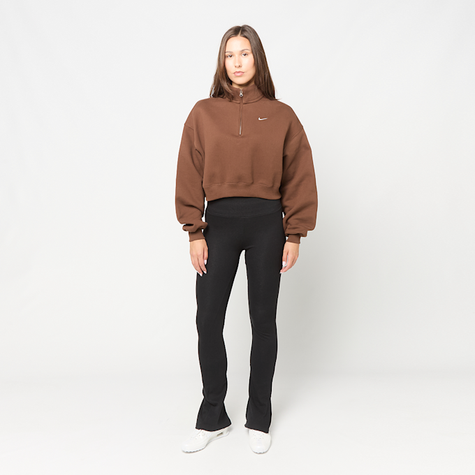 Nike   Wmns Studio Fleece Crop Pullover braun 101183 2