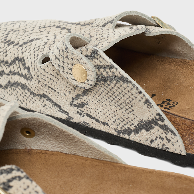 Birkenstock Boston Print LEVE (narrow) "Snakeskin" grey 102482 5