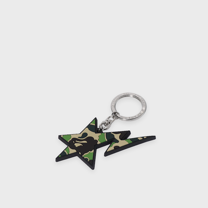 A Bathing Ape ABC Camo Sta Rubber Keychain green 102820 1