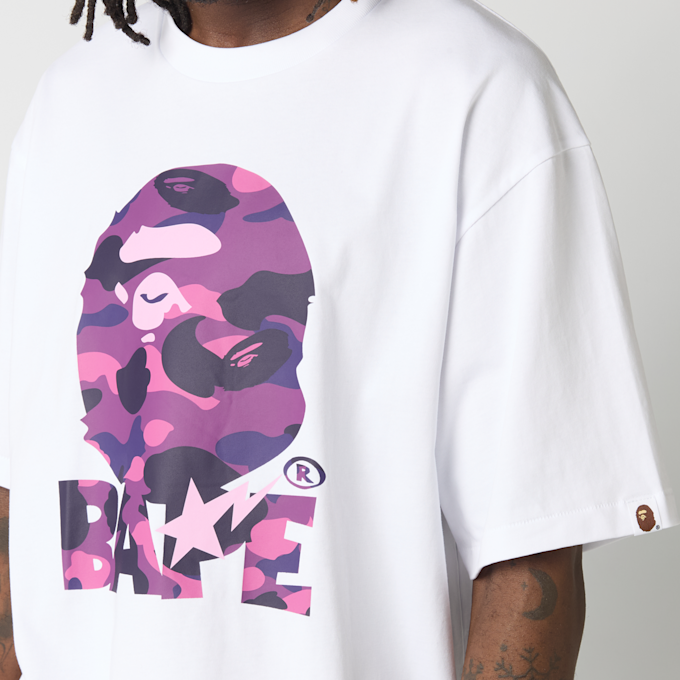 A Bathing Ape Color Camo Ape Head Relaxed Fit Tee weiß 102817 3