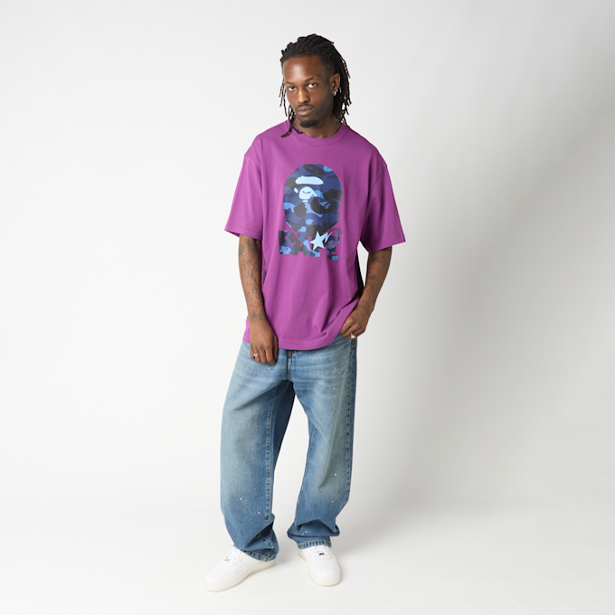 A Bathing Ape Color Camo Ape Head Relaxed Fit Tee roze 102816 2