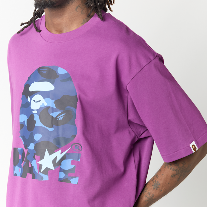 A Bathing Ape Color Camo Ape Head Relaxed Fit Tee lila 102816 3