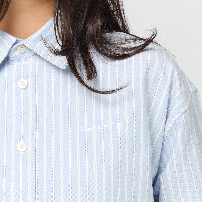 Carhartt WIP Wmns L/S Kanan Shirt Cotton Oxford blau 104033 3