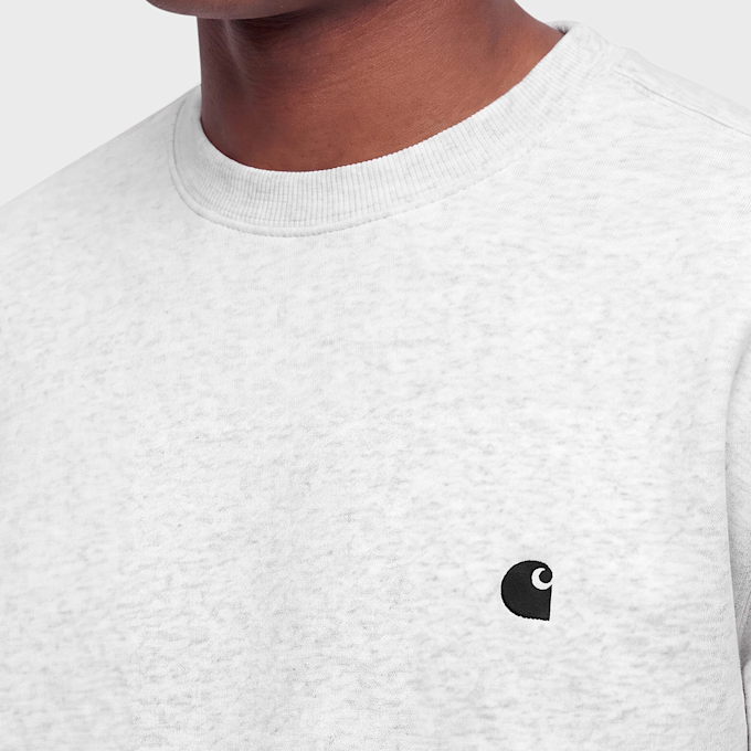 Carhartt WIP Mack Sweat ash heather/black bruin 104082 3