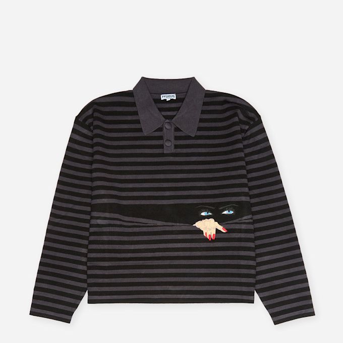 House of Errors Knitted Peeping Rugby zwart 104113 1