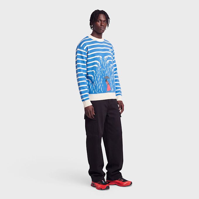 House of Errors Knitted Rain Sweater blue 104116 2