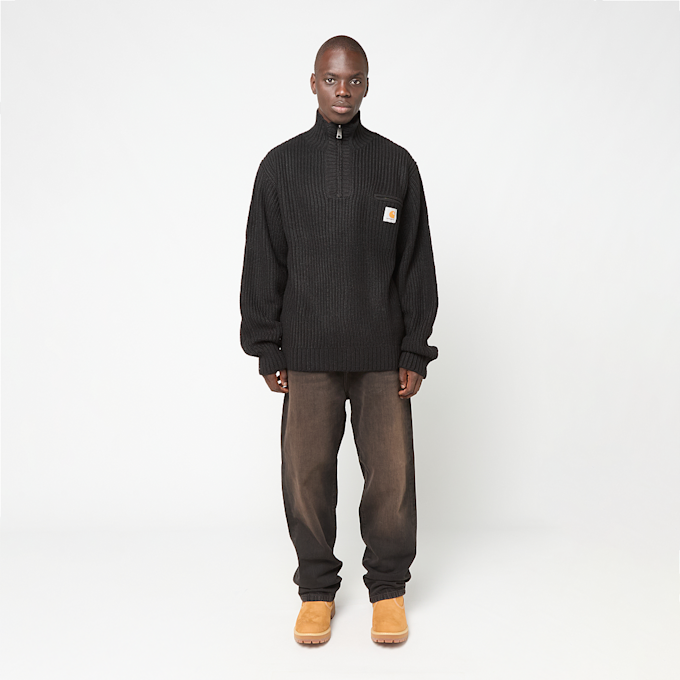 Carhartt WIP Detroit Half Zip Sweater zwart 104175 2