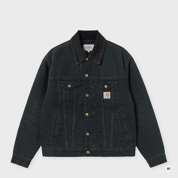 Carhartt WIP OG Trucker Jacket black / black stone canvas Undefined Color 104196 1