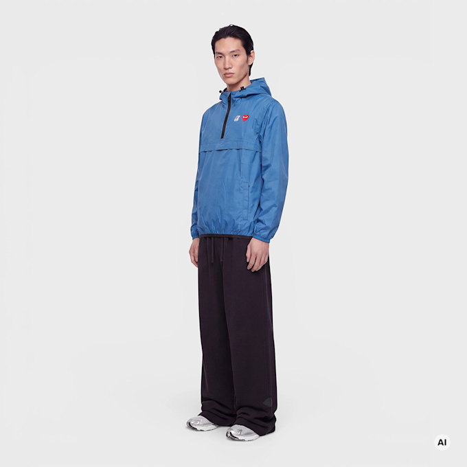 Comme des Garcons Play K-Way Jacket Half Zip blauw 104468 2