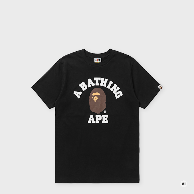 A Bathing Ape College Tee white zwart 104934 1
