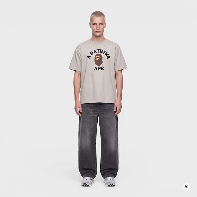 A Bathing Ape College Tee white grau 104937 2