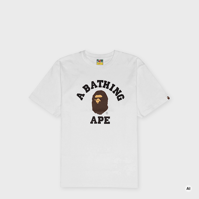 A Bathing Ape College Tee white weiß 104939 1