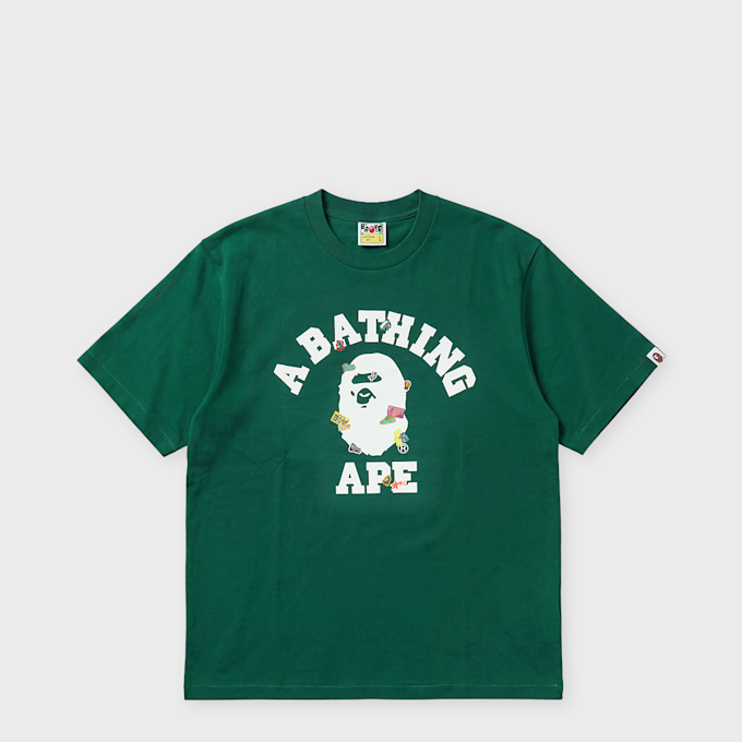 A Bathing Ape Bape Sticker College Relaxed Fit Tee groen 104953 1
