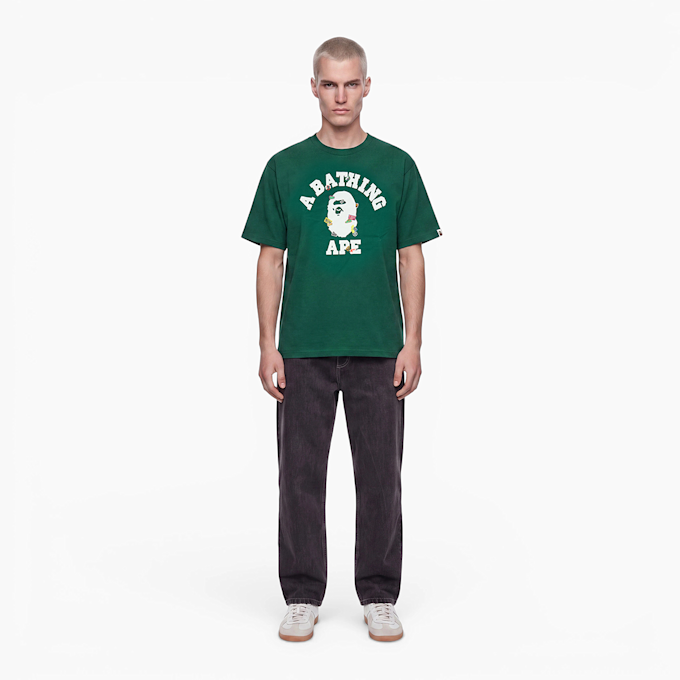 A Bathing Ape Bape Sticker College Relaxed Fit Tee groen 104953 2