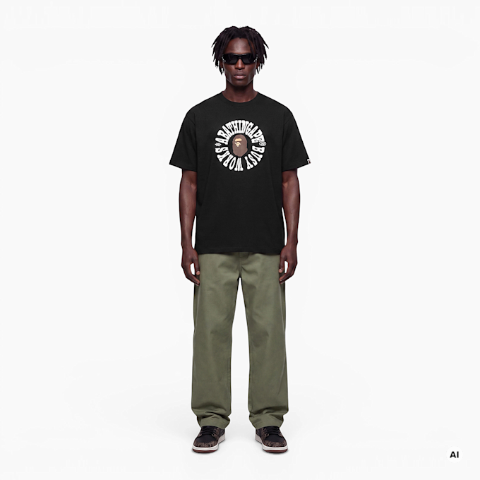 A Bathing Ape Busy Works Logo Relaxed Fit Tee black 104962 2