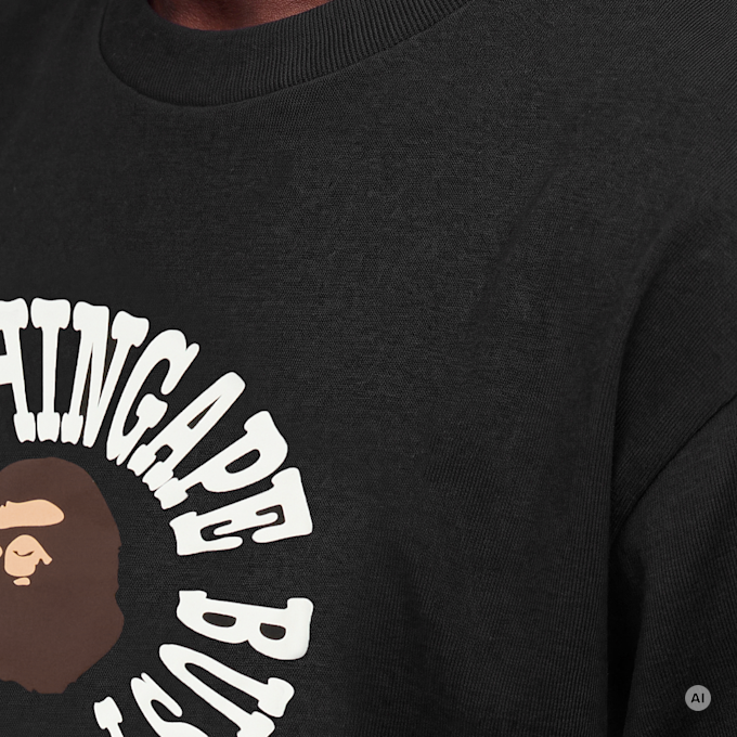 A Bathing Ape Busy Works Logo Relaxed Fit Tee black 104962 3