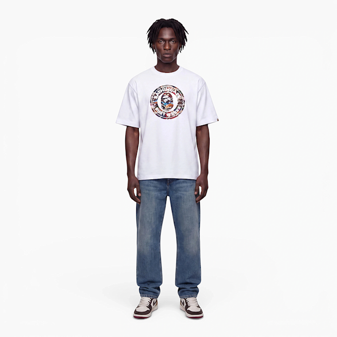 A Bathing Ape Hybrid Camo Busy Works Relaxed Fit Tee weiß 104965 2