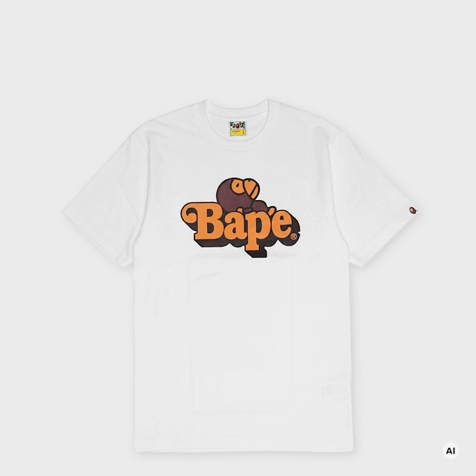 A Bathing Ape Milo On Bape Tee white 104970 1