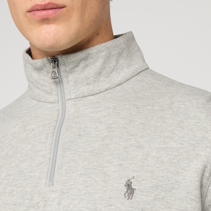 Polo Ralph Lauren Luxury Jersey Quarter Zip Pullover grau 105888 3