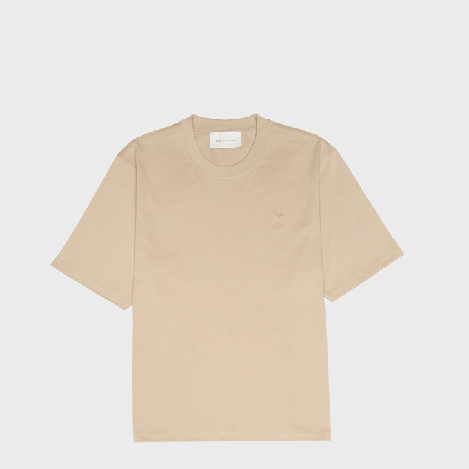 AMI PARIS T-Shirt Tonal Embossed beige 106048 1