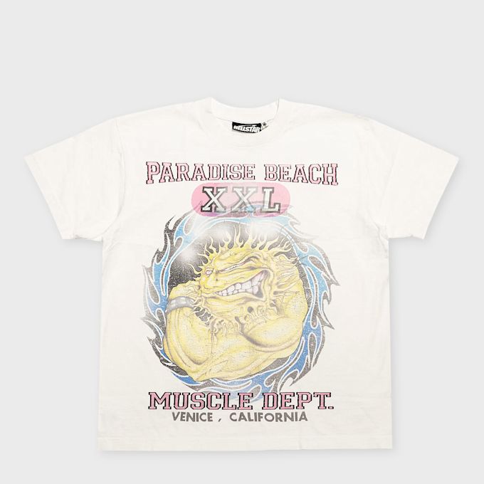 Hellstar Muscle Beach T-Shirt Beige 106146 1