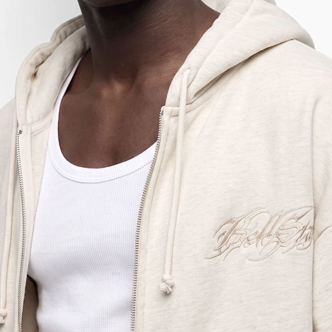 Hellstar Hellstar Tattoo Logo Zip Beige 106153 3