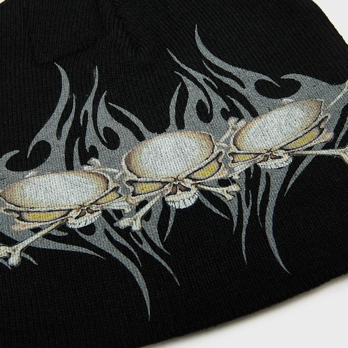 Hellstar Tribal Skullz 2 Beanie Schwarz 106155 3