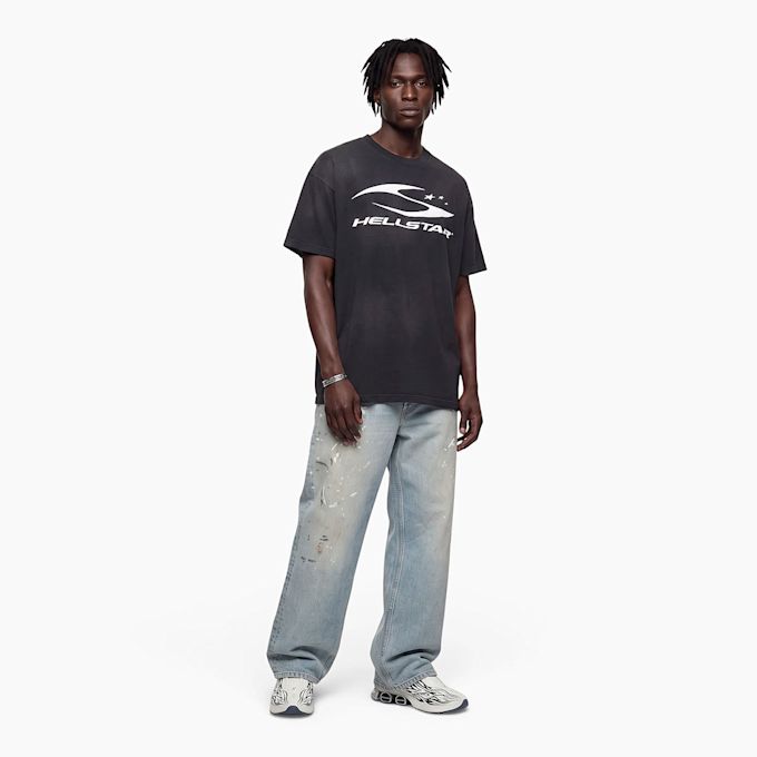 Hellstar Cursive Logo T-Shirt Grau 106164 2