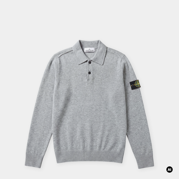 Stone Island LS Polo grey 106702 1