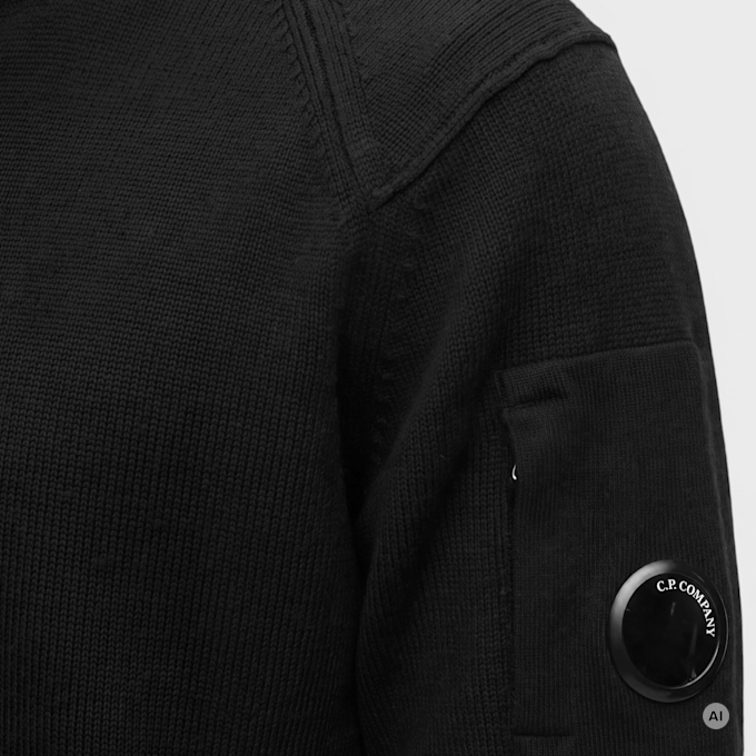 C. P. Company Lambswool GRS Half Zip Sweater black 106825 4