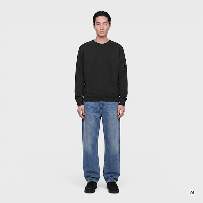C. P. Company 30/2 Mercerized Jersey Twisted Longsleeve black 106839 2