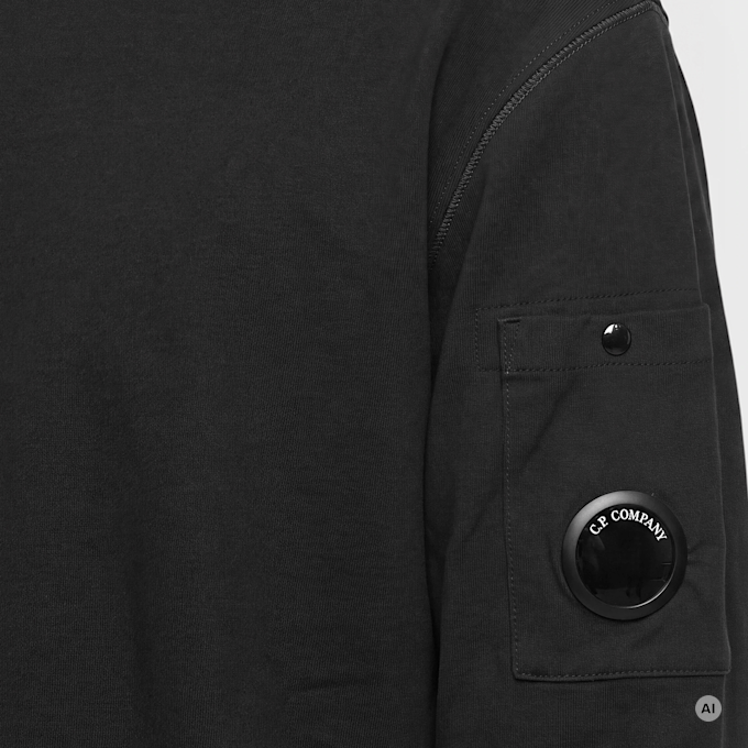 C. P. Company 30/2 Mercerized Jersey Twisted Longsleeve schwarz 106839 3