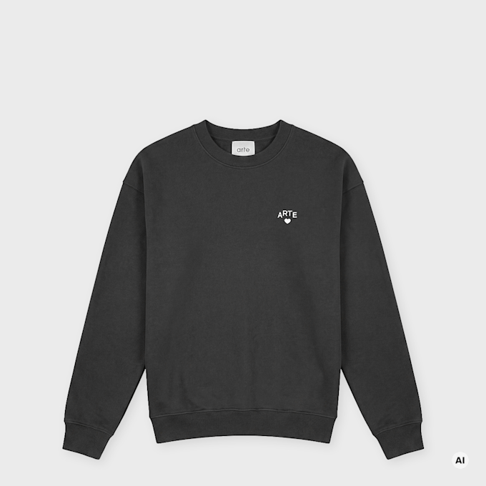 Arte Antwerp Arte Heart Crewneck schwarz 107097 1