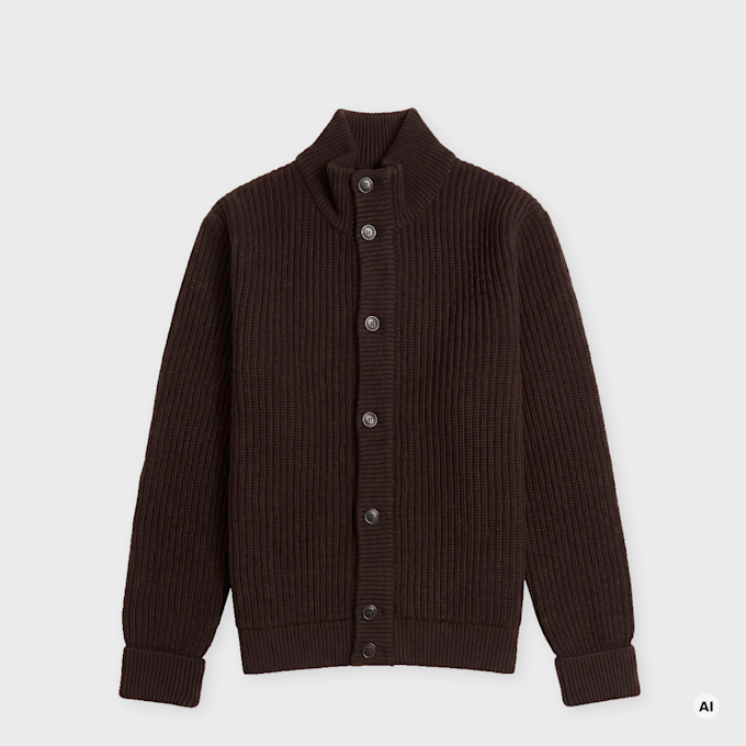 Barbour Barbour Mordale Knitted Button Through dark brown Undefined Color 107325 1