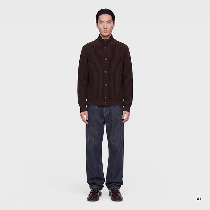 Barbour Barbour Mordale Knitted Button Through dark brown Undefined Color 107325 2