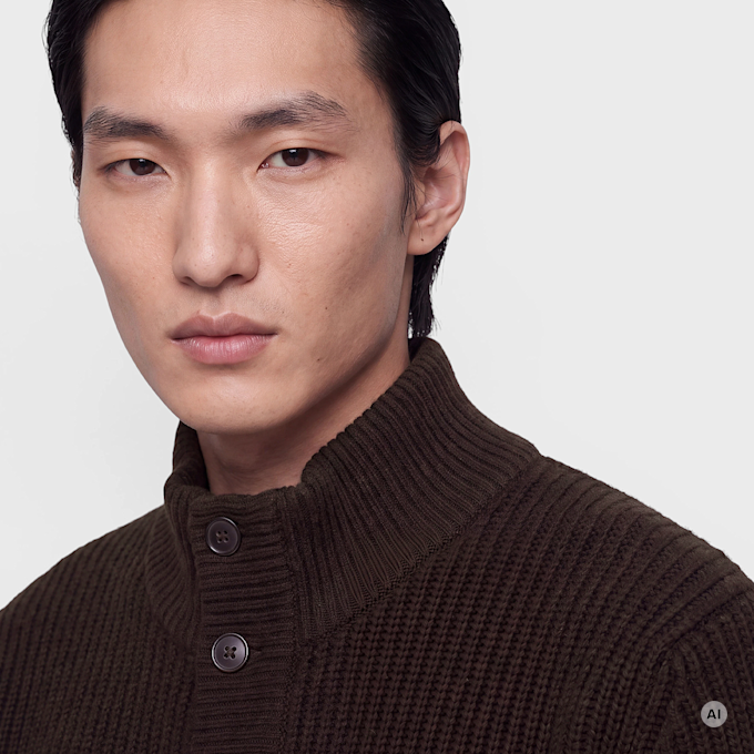 Barbour Barbour Mordale Knitted Button Through dark brown Undefined Color 107325 3