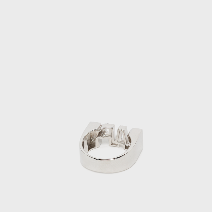 A Bathing Ape Bape Logo Ring Silver Rhinestone silber 108077 2