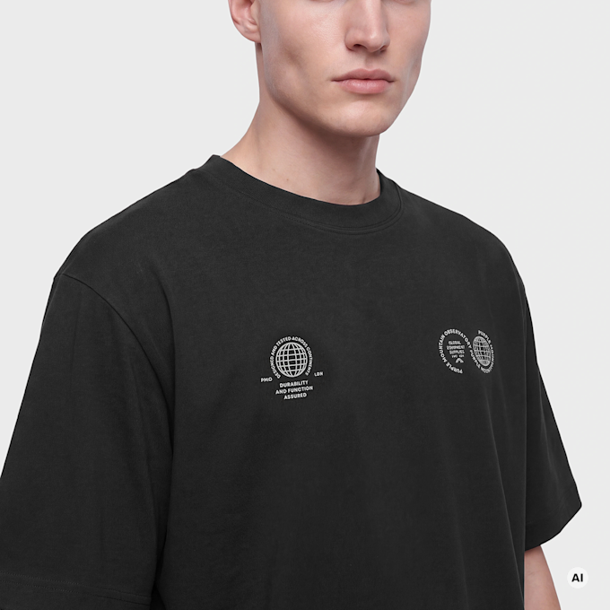 PURPLE MOUNTAIN OBSERVATORY Globe SS Tee zwart 126152 4