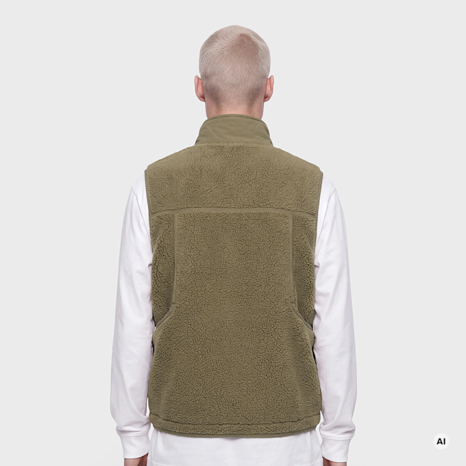 Pas Normal Studios Off-Race Pile Fleece Vest Beige 139187 3