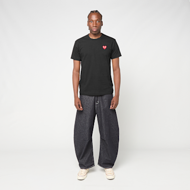 Buy Comme des Garcons Play Big Red Heart Logo T-Shirt in zwart