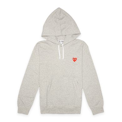 Buy Comme des Garcons Play Hooded Sweatshirt in grijs | P1T170-GRY