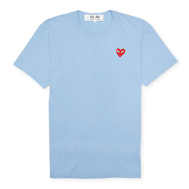 Buy Comme des Garcons Play Play Red Heart T-Shirt in blue | P1T272