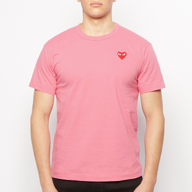 【PLAY COMME des GARCONS 】 半袖Tシャツ ピンク M Buy Comme des Garcons Play Play Red Heart T-Shirt in Pink | P1T272