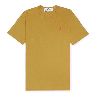 Buy Comme des Garcons Play Red Heart T-Shirt in olive | P1T314-5