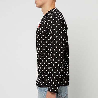 Buy Comme des Garcons Play Black Polka Dot Longsleeve in black